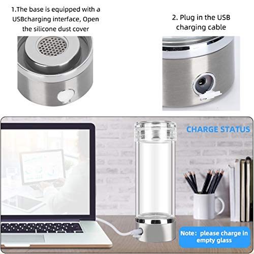 Générateur d'eau à hydrogène portable 380ml avec technologie SPE et charge USB - 7