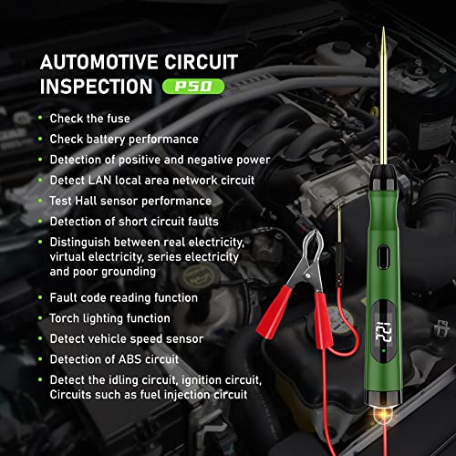 Herramienta de diagnosis de circuitos coche Irfora portátil con pantalla digital de voltaje 4