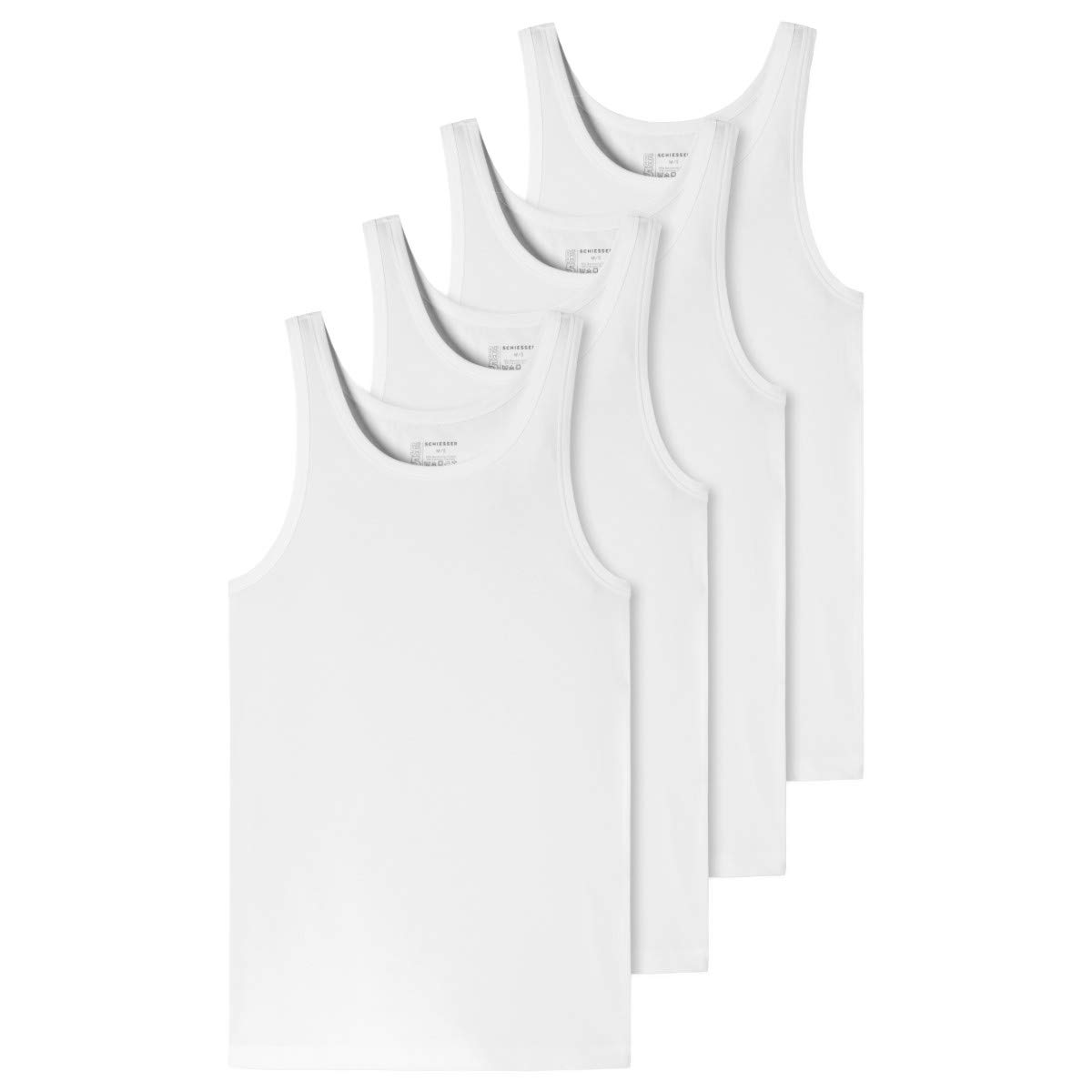 Schiesser Confezione da 2 Canottiere Senza Maniche – 95/5 Organic Intimo Uomo