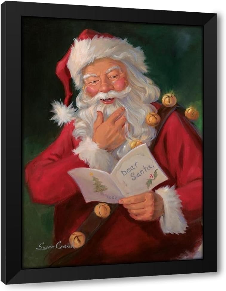 ArtDirect Dear Santa Custom Framed Art Print Giclee Print or Canvas Options with Various Sizes and Customization by Comish, Susan