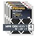 Filtrete HOME00-4 MPR 1200 16x20x1, 4-Pack, Allergen Defense Odor Reduction AC Furnace Air Filter, Black, 4 Count