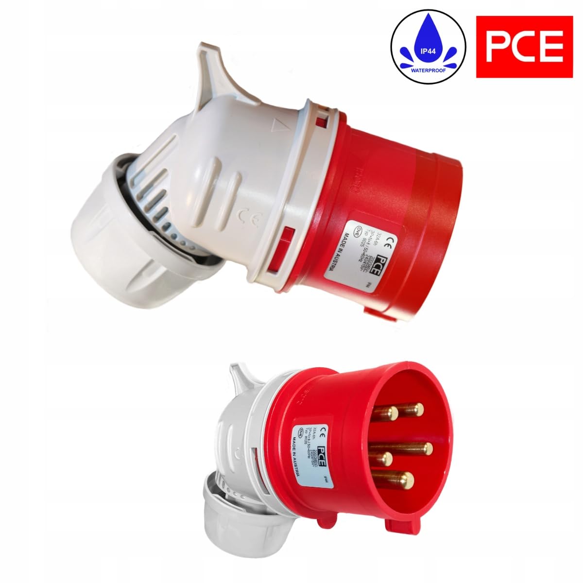 Hilark - Prolunga elettrica H07BQ-F 5G2,5 mm (5 x 2,5 mm²), spina angolare, 400V 16A IP44, colore blu, cavo di prolunga per cantiere, industrie, esterni (10 metri, Blu)