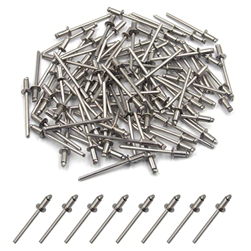 BESTYCHAO Lot de 50 rivets aveugles en acier inoxydable 304 (3,2 mm x 6 mm) Cover