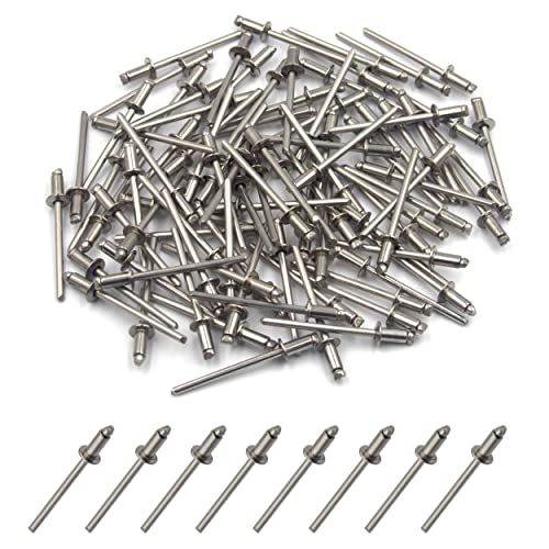 BESTYCHAO Lot de 50 rivets aveugles en acier inoxydable 304 (3,2 mm x 6 mm)