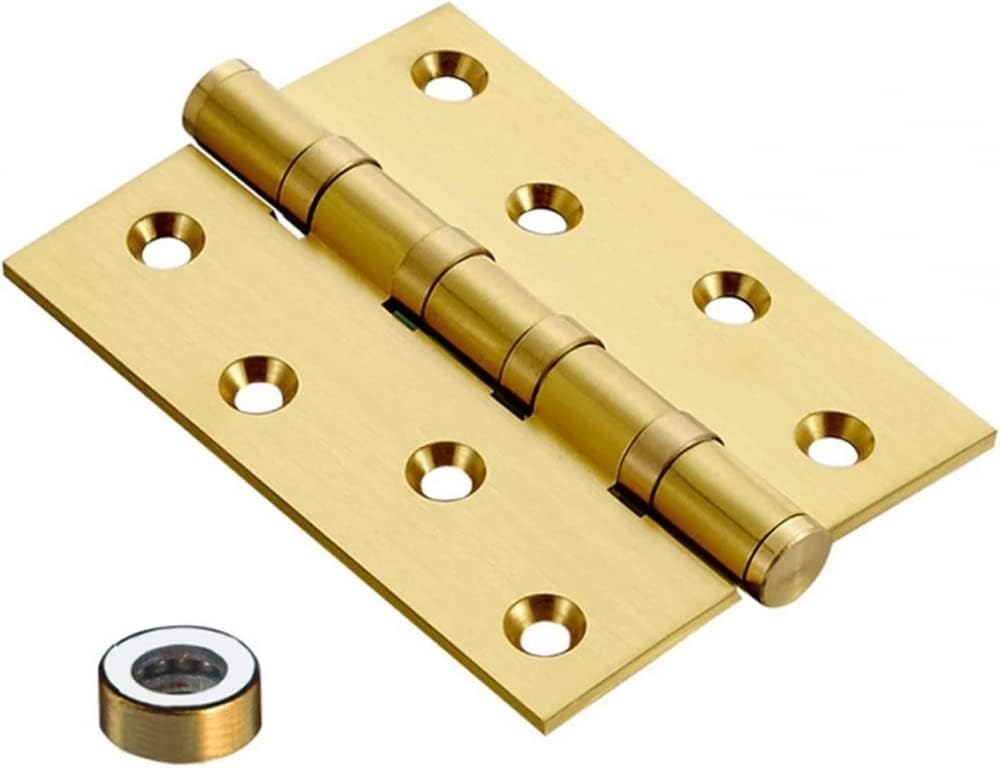 4-inch Brass Hinges Stainless Steel Door Hinges Heavy-Duty Door Furniture Accessories Gold Hinges DIY Hardware Manufacturing