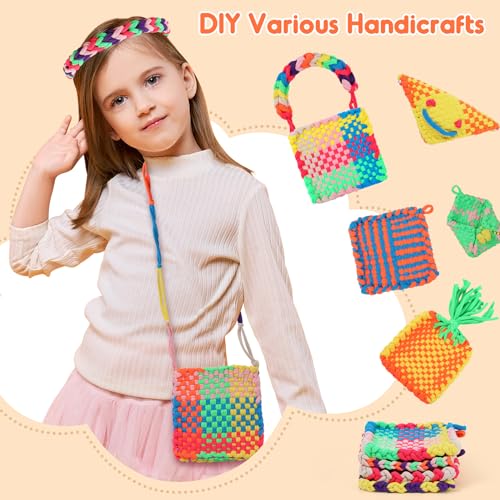 Image of IQKidz 224 PCS Loom Loops Refill for Potholder Weaving Loom Kit Toys, Elastic DIY Arts and Crafts Loops Supplies for Kids Beginners, Perfect Birthday Gifts for 5 6 7 8-12 13 Year Old Girls