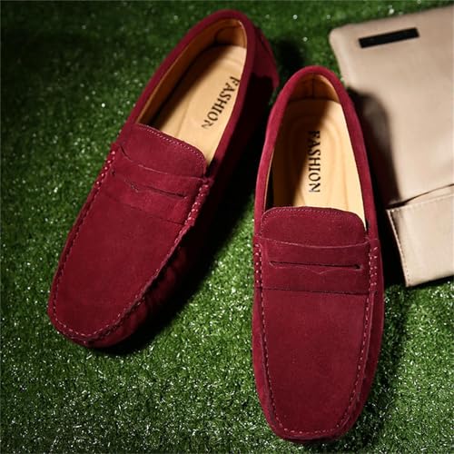 Image of PPXID Men's Dress Loafers Slip On Casual Shoes Lightweight Soft Penny Loafers Suede Driving Boat Shoes Moccasins