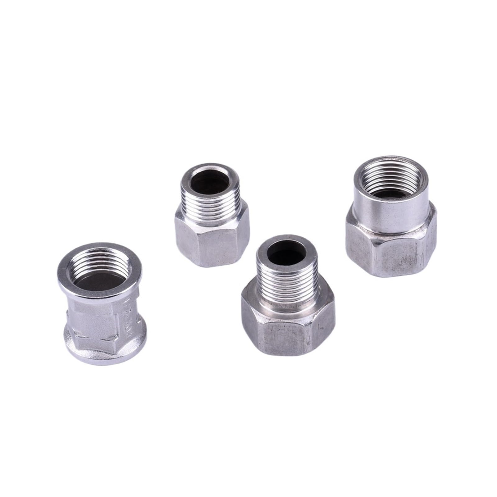 Accesorio de conversión de Acero Inoxidable, Accesorios de Acero Inoxidable en ángulo Recto, Rosca Hembra/Macho de 1/2" y 3/4" y 1", acoplador rápido (5,10 Piezas BSP)