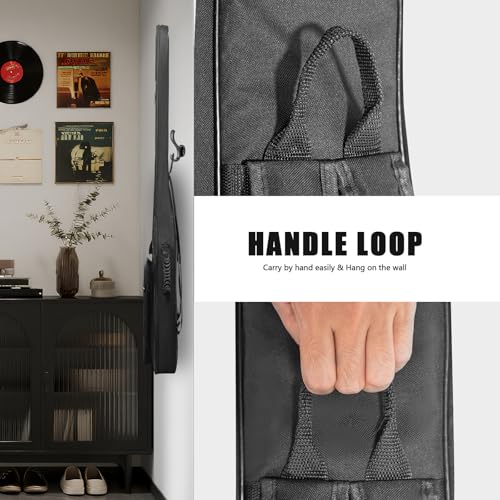 image for LETSROCK Bass Guitar Case, Bass Guitar Gig Bag 0.35 Inch Waterproof Th