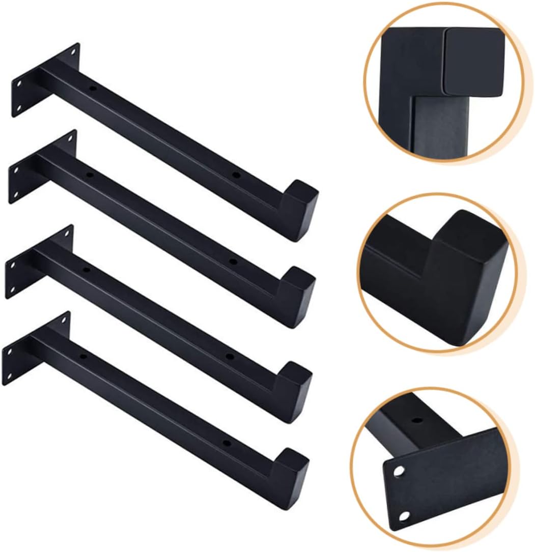 4Pcs Heavy Duty Iron Shelf Brackets Wall Mounted Storage Supports for Organization Sturdy Clapboard Brackets for Furniture Bookcases and Shelves
