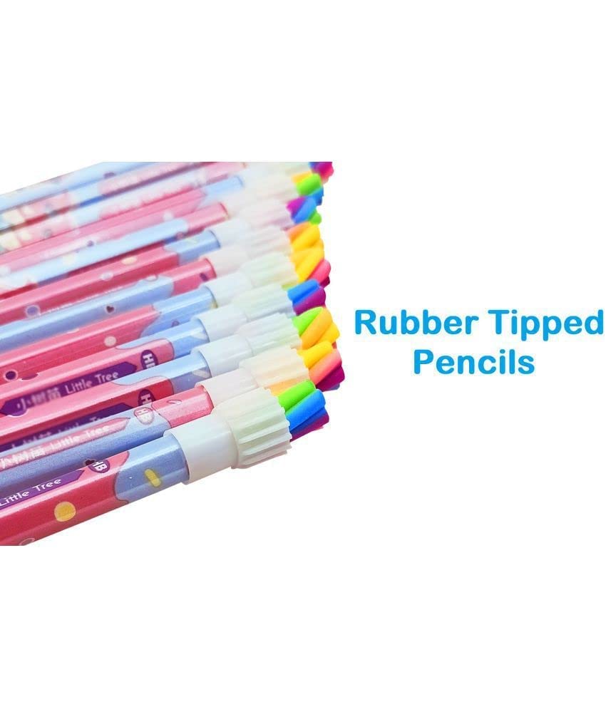 Krupasadhya 12 Pcs HB Pencil Set || Pencil With Ice Cream Shaped Eraser || Unique Pencil Kit For Girls & Boys || Ideal For Kids Return Gifting || - Pack of 1 3