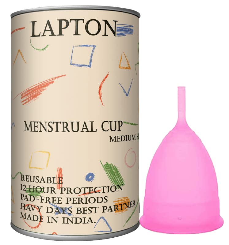 Image of Pink Color Reusable Silicone Large Size Menstrual Cup Pack of 1 (Pink Large 25 ML)