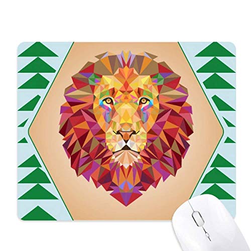 Tapis de souris lion coloré en caoutchouc et pin vert pour bureau