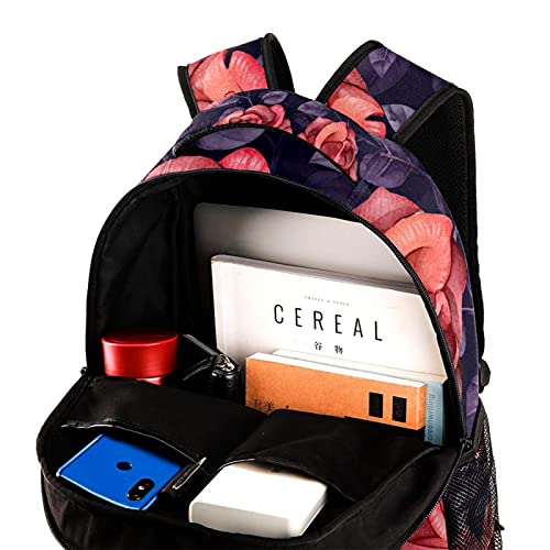 Sac à dos décontracté à imprimé floral coloré au design multicolore unique - 4