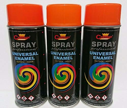 Sprühlack RAL Sprühfarbe Lackspray Spraydose 400ml - RAL 2004-3 Stück