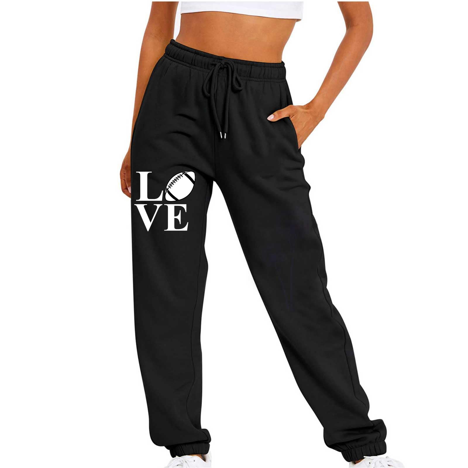 MittoryWomen's Active High Waisted Sweatpants Baggy Lounge Gym Athletic Fit Jogger Sweatpants Sporty Pants with Pockets 2023