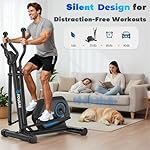 Elliptical Exercise Machine, 16-Level Magnetic Resistance Elliptical Machine for Home Trainer with Hyper-Quiet Drive, 15.5IN Stride, LCD Monitor & App Support, 350LBS Weight Capacity - Image 3