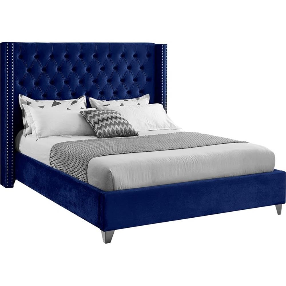 Amazon.com: Meridian Furniture Aiden Collection AidenNavy-K Modern