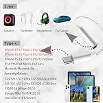 USB C Headphone Adapter iPhone 17 Dongle Type C to 3.5mm Jack Audio Adapter iPhone 16 USBC to Aux Adapter Compatible with iPhone 15, MacBook Pro/Air, Chromebook, Galaxy 2 Pack