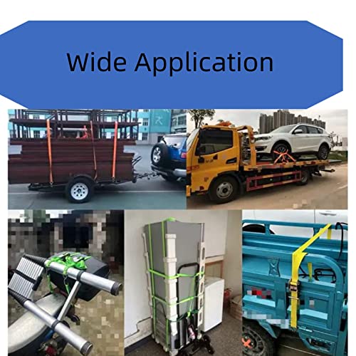 Asgenox 4 Pack Yellow Soft Loop Tie Down Straps - 45000 Lbs Breaking Strength - Loops For Securing Atv, Motorcycles, Utv, Dirt Bikes,Scooters, Lawn & Garden Equipments #TOP3