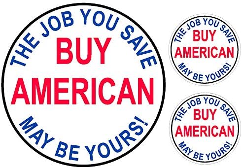 Signs By Woody Buy American - Juego de 3 calcomanías para ventana, calcomanía para casco