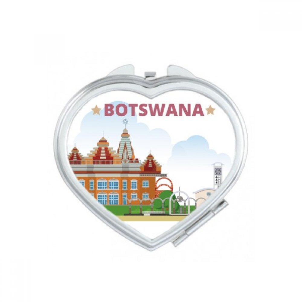 Miroir compact Botswana Culture pour des retouches maquillage rapides au bureau