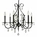 Framburg 2986 MBLACK 6-Light Liebestraum Dining Chandelier, Matte Black