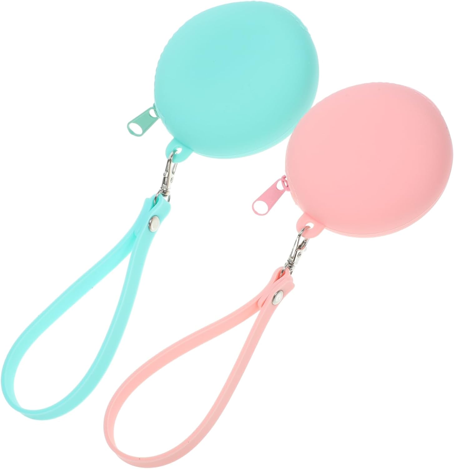 2pcs Silicone Headphone Cable Organizer Pouch Portable Travel Storage Bag for Earphones Data Cables Jewelry Compact and Design Pink