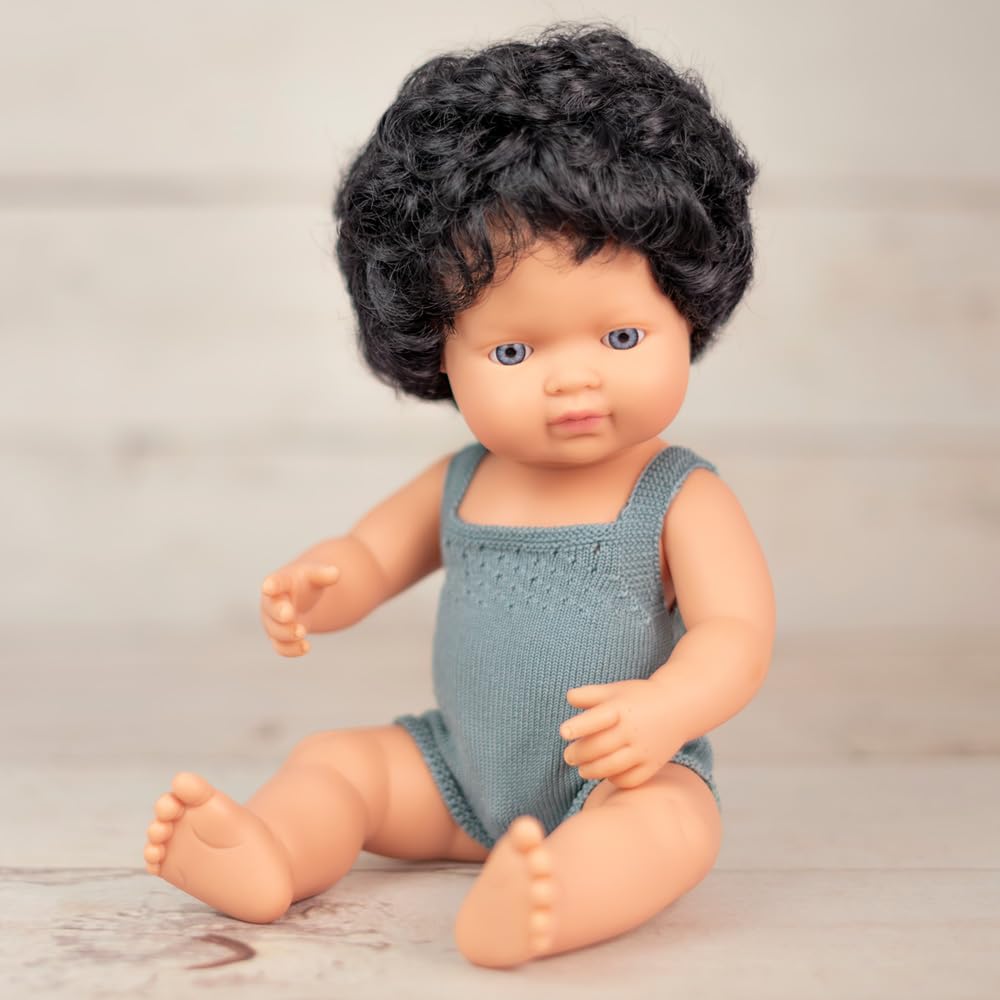 Muñeco Bebé Caucásico Moreno 38 Cm