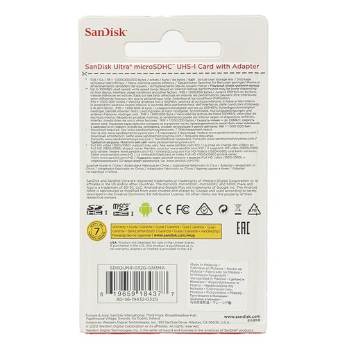 SanDisk SDSQUNS 032G GN3MN Carte micro SD Classe 10 - vue 4