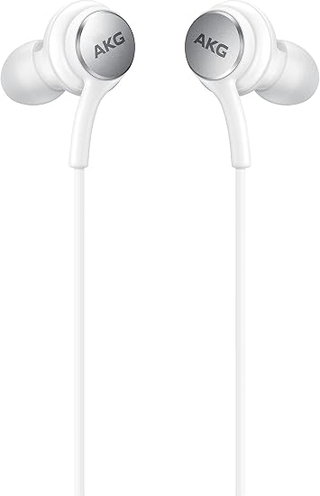 Samsung EO-IC100 In-Ear Headphones with USB Type-C and Low-Tangle Fabric Cable - Sound by AKG - White