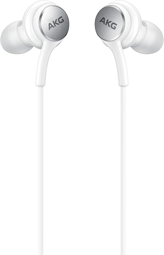 Samsung EO-IC100 In-Ear Headphones with USB Type-C and Low-Tangle Fabric Cable - Sound by AKG - White