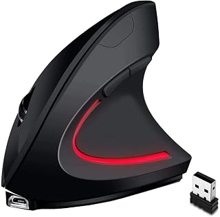 Letaclanic Ergonomic Wireless Mouse Unique Rechargeable Optical Vertical Mouse, 2.4G 5.0 Bluetooth Mouse Ergonomic with 6 Price In India