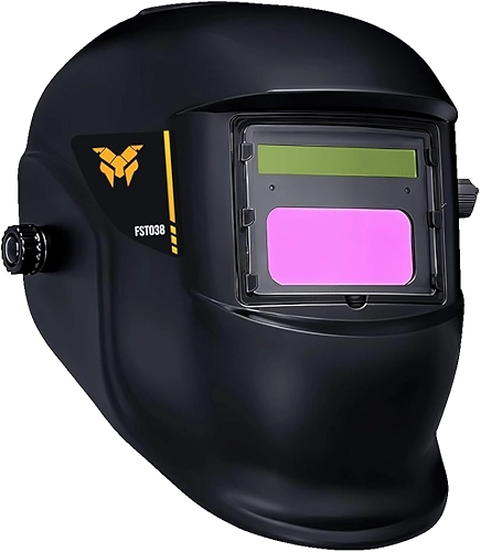 Máscara de Solda Automática Fasterr FST038 DIN 11 com Proteção UV/IR, 2 Sensores ARC e Escurecimento Rápido – Classe Óptica 1/1/1/2