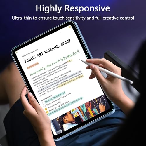 ivoler [2 Pack] Screen Protector for Apple iPad 10th 10.9" 2022 Generation(A2757), Tempered Glass Scratch Resistant HD Clarity, Apple Pencil Compatible For iPad 10th Gen 10.9 inch 2022 Released by ivoler - Image 6