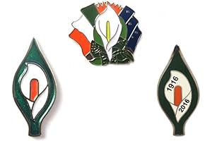 The Gents Cave Irish Ireland Easter Rising Republican Lily Pin Badge 1916 3 Pack Set
