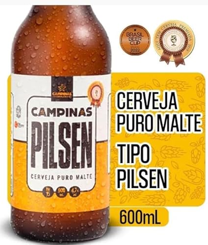 Kit 3x Cervejas Nacional Artesanal Campinas Pilsen 600ml