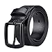 Produktbild Lychee Gürtel Herren Ledergürtel Belt für Männer,Klassisch,100% Italienischen Leder,Jeans,Business,38mm breit(inkl & Schlüsselbund und Geschenkbox) (Schwarz-1, 102 cm Bundweite=122 cm(48")Gesamtlänge)