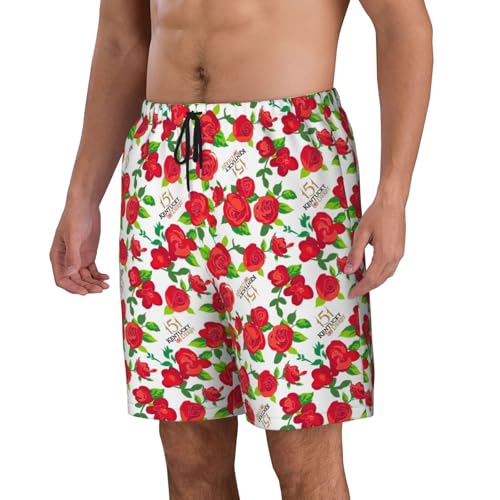 Vintage Beach Shorts for Men Novelty Graphic Board Shorts Lightweight Casual Summer Hawaii Trunks with Pocket3