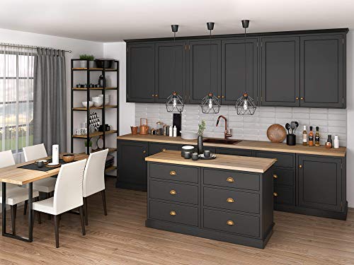 Big Bison Blocks Premium Kitchen Countertop, 48x30 Inch, Grade A Hard Maple, 1.5 Inch Thick Butcher Block