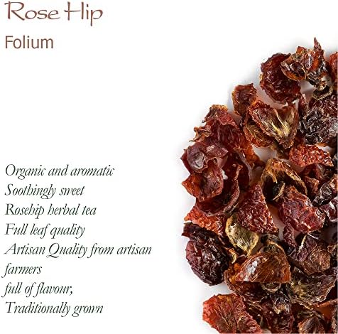 Rose Hip Organic Herbal Tea - Soothingly Sweet - Dried Rosehip Herbal Tea - Rosehips Cynorhodon - Rosa Canina Cynorrhodon 100g