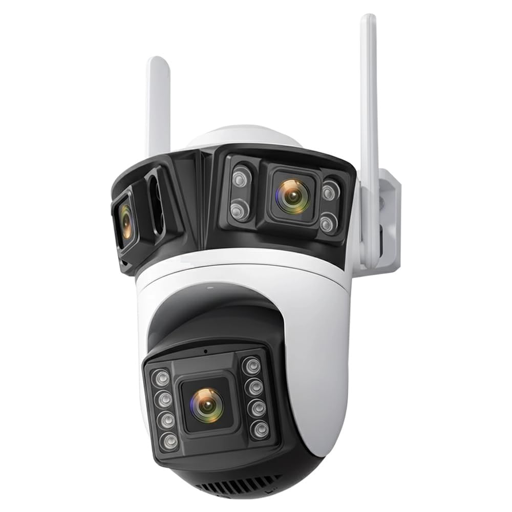 8 LED Full-Color Night Vision | 360° PTZ | Motion Tracking | Human Detection | Two-Way Audio | Waterproof CCTV for Home & Office | 4+4+4MP Triple Lens WiFi Outdoor Security Camera-image-44