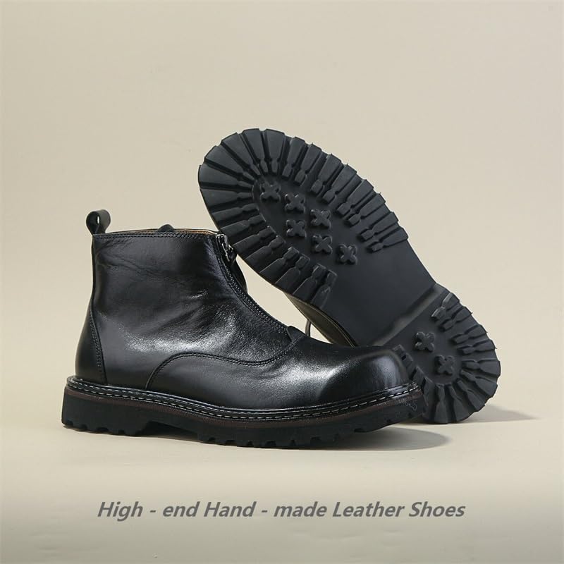 Men's -Pedal Lace-up Anti-Suede Stitching Design Loafers Thick-Soled Board Shoes Non-Slip and Wear-Resistant Suitable for Business Offices3