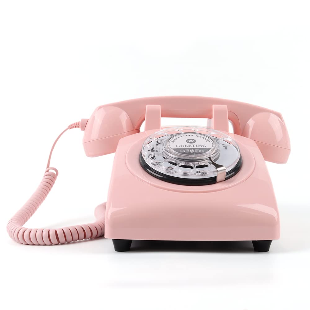 Księga gości Audio, spotkanie weselne księga gości audio telefon DIY księga gości oryginalny telefon (różowy)