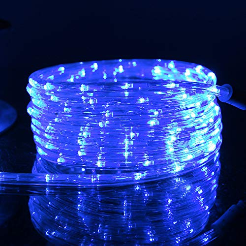 image for DINGFU 50ft 360 LED Waterproof Rope Lights,110V Connectable Indoor Out