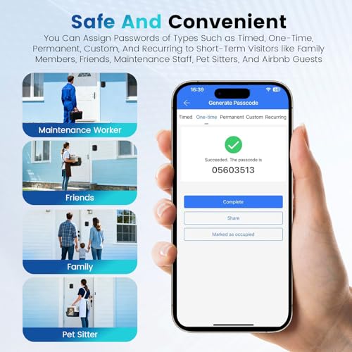 Delousiber Smart Lock Box Key Safe - APP Control & PIN Code, Bluetooth Wall Mounted Secure Key Box for Home, Airbnb, Realtor, Office - Reinforced Design - Image 2