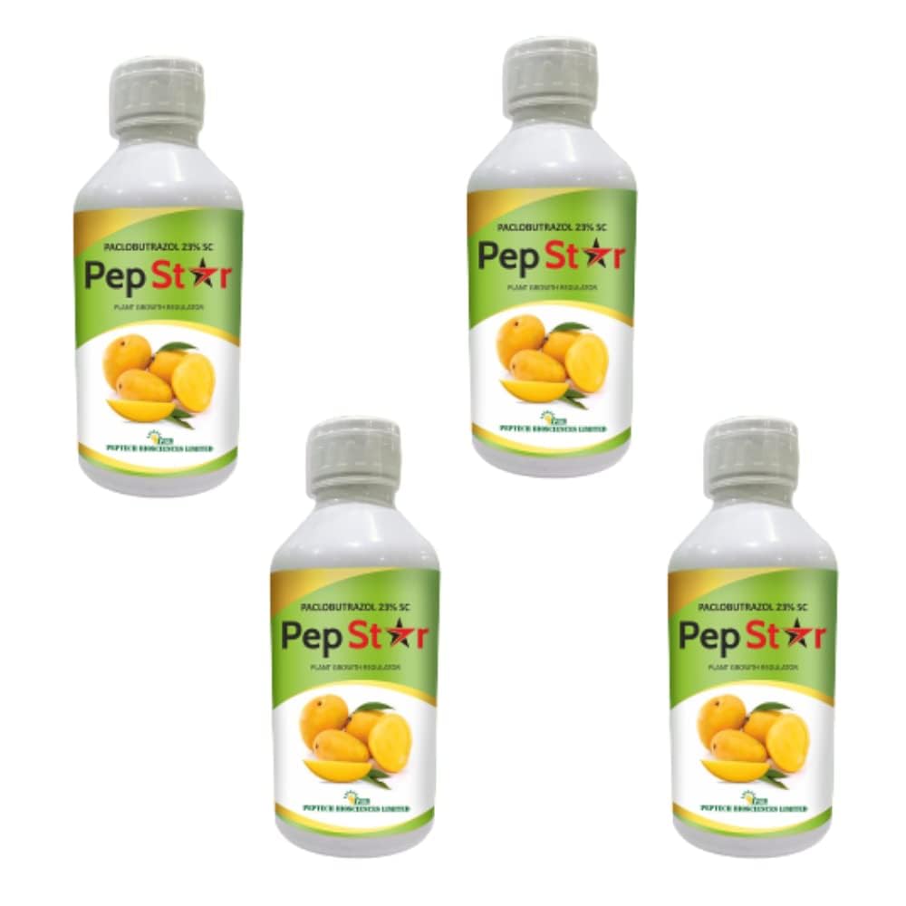 Pep Star Paclobutrazole 23% (1 LTR*4) | Plant Growth Regulator | Fruit Fertilizer & Plant Growth Promoter for all (B0C73RTPF3) Amazon Price History, Amazon Price Tracker