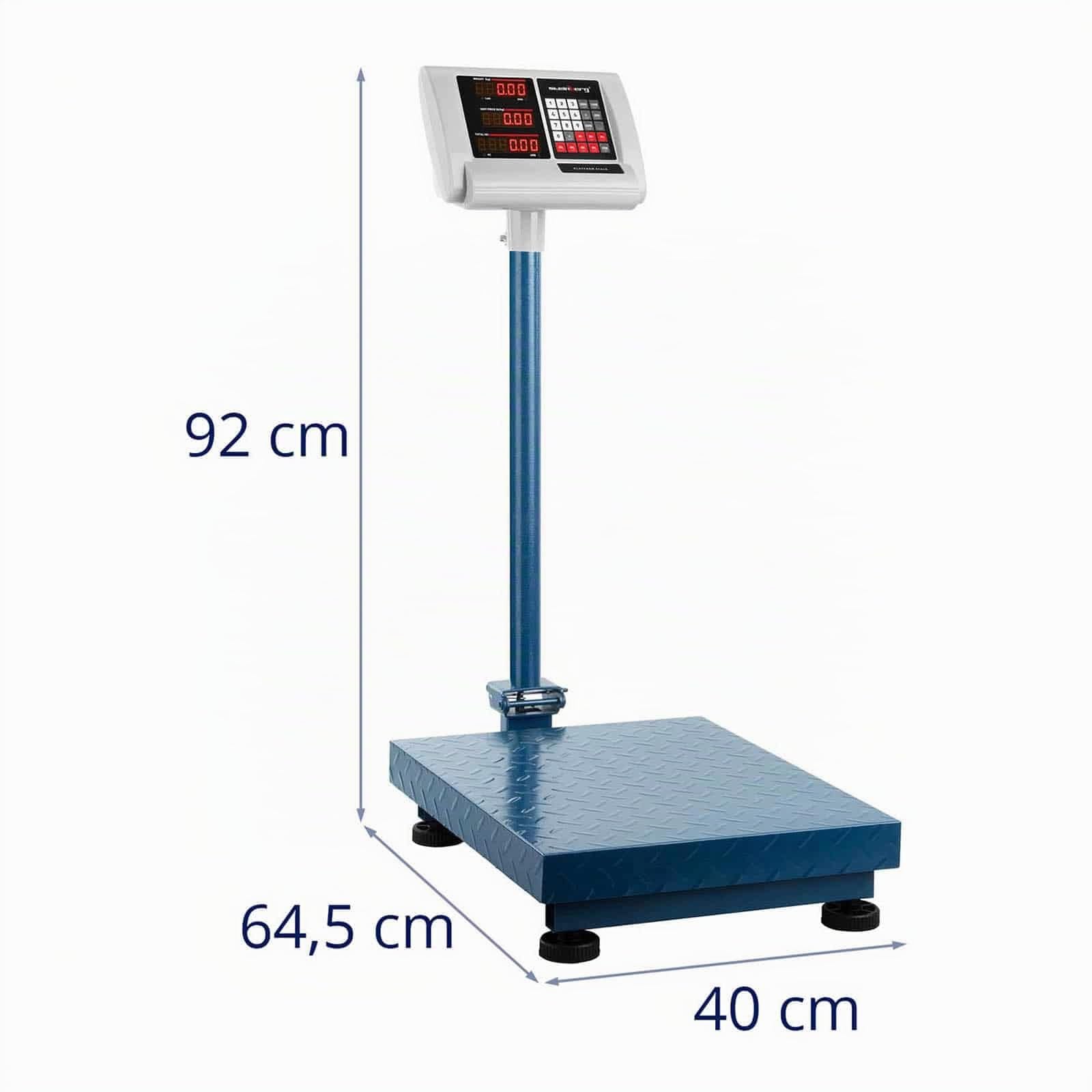Steinberg SBS-PF-150/10B Professionelle Paketwaage, 150 kg, Genauigkeit ± 10 g, Laufzeit 10 h, 40 x 50 cm, LED