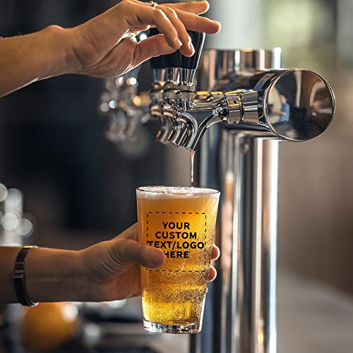 Discount Promos Beer Pint Glasses 16 Ounce Set Of 10, Bulk Heavy Duty Glassware For Restaurant, Bar, Clear #TOP7