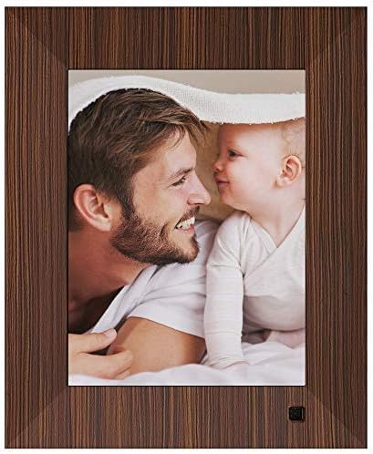 NIX Lux 8 Inch Digital Picture Frame (Non-WiFi) with Real Wood Finish - HD Display, Auto-Rotate, Motion Sensor and USB/SD Card Supported